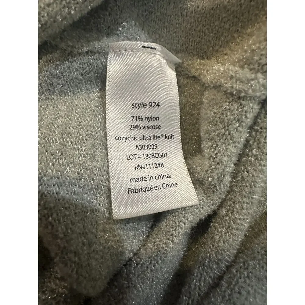 Barefoot Dreams CozyChic Ultra Lite Hi Lo Cardi Seafoam Green Plus Size 2X - Picture 9 of 12